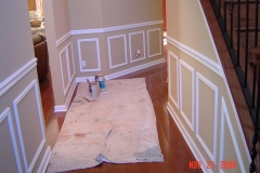 finish after the repair and molding installation